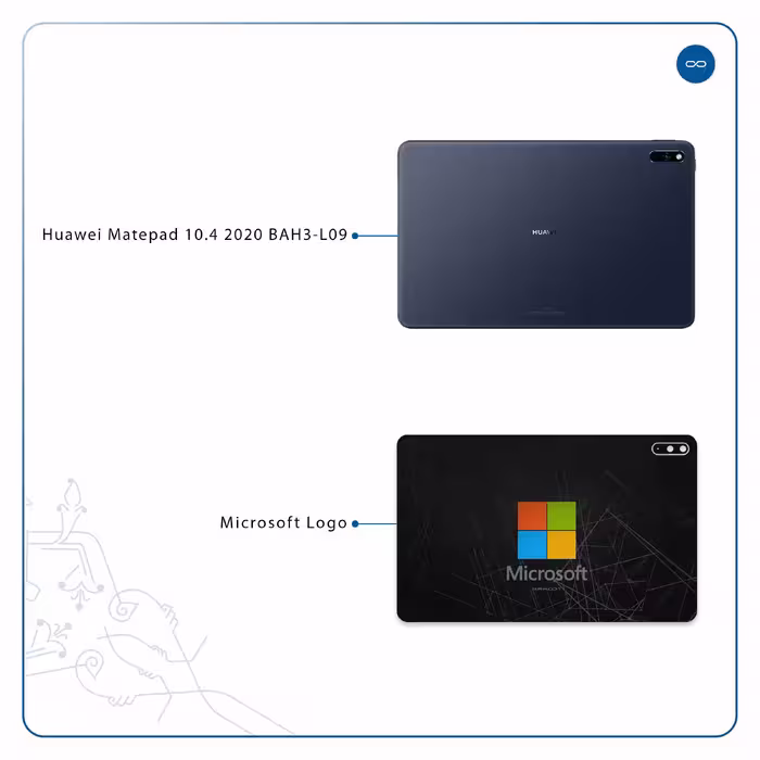 برچسب پوششی ماهوت مدل Microsoft-Logo مناسب برای تبلت هوآوی Matepad 10.4 2020 BAH3-L09