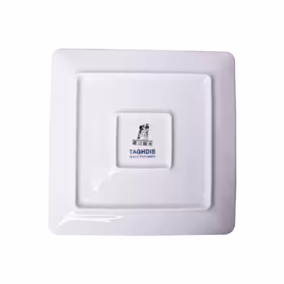 بشقاب خورش خوری شرکت صنایع چینی تقدیس مدل فلت خط طلا 