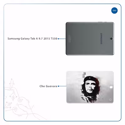 برچسب پوششی ماهوت مدل Che-Guevara مناسب برای تبلت سامسونگ Galaxy Tab A 9.7 2015 T550