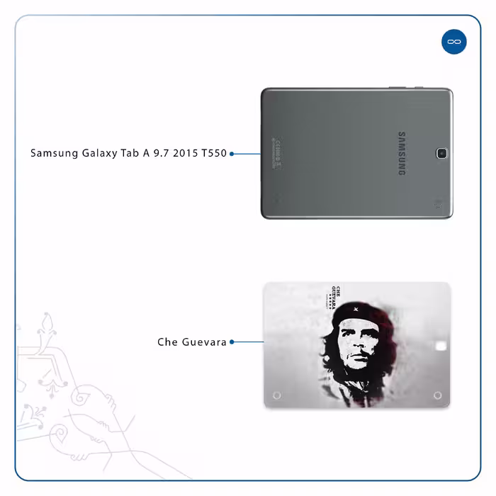برچسب پوششی ماهوت مدل Che-Guevara مناسب برای تبلت سامسونگ Galaxy Tab A 9.7 2015 T550