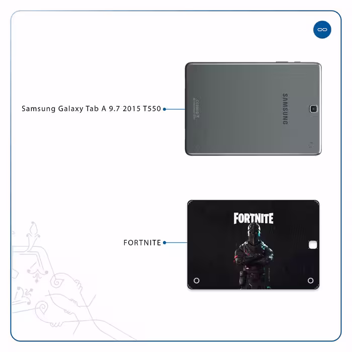 برچسب پوششی ماهوت مدل Fortnite-Game مناسب برای تبلت سامسونگ Galaxy Tab A 9.7 2015 T550