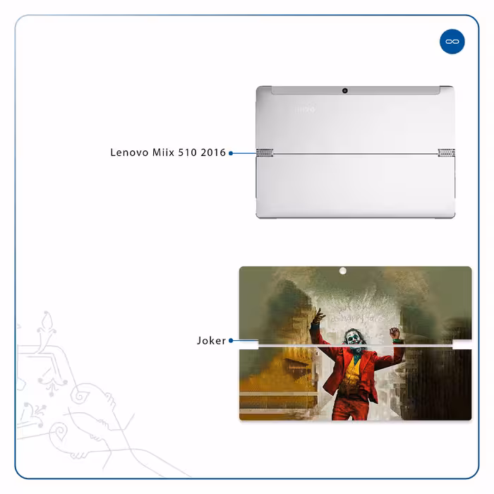 برچسب پوششی ماهوت مدل Joker مناسب برای تبلت لنوو Miix 510 2016