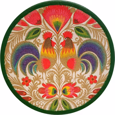 بشقاب دیوارکوب سفالی مدل فانتزی کد 2