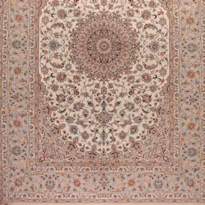 فرش دستباف 6 متری مدل لچک ترنج کد 321 یک جفت