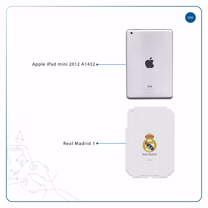 برچسب پوششی ماهوت مدل Real-Madrid مناسب برای تبلت اپل iPad mini 2012 A1432
