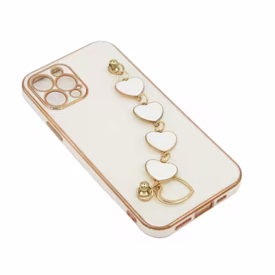 کاور مدل زنجیری طرح قلب مناسب برای گوشی موبایل اپل IPHONE 12PROMAX