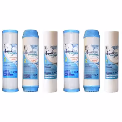 فیلتر دستگاه تصفیه آب آکوا پیورست مدل AQ 900 RO NEW GOLD مجموعه 8 عددی به همراه فیلتر تصفیه آب مدل ممبران