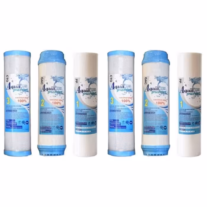 فیلتر دستگاه تصفیه آب آکوا پیورست مدل AQ 900 RO NEW GOLD مجموعه 8 عددی به همراه فیلتر تصفیه آب مدل ممبران