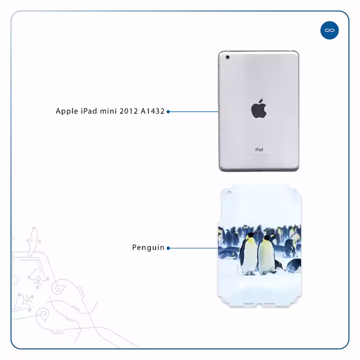 برچسب پوششی ماهوت مدل Penguin مناسب برای تبلت اپل iPad mini 2012 A1432