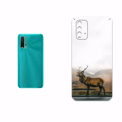 برچسب پوششی ماهوت مدل Horned Deer مناسب برای گوشی موبایل شیائومی Redmi 9T