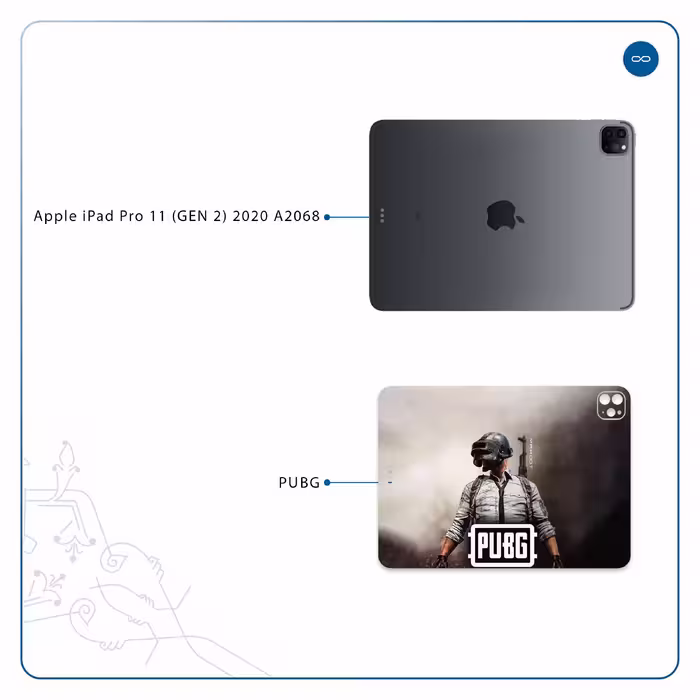برچسب پوششی ماهوت مدل Pubg-Game مناسب برای تبلت اپل iPad Pro 11 (GEN 2) 2020 A2068
