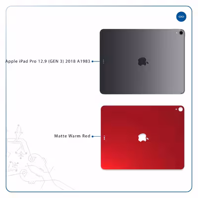 برچسب پوششی ماهوت مدل Matte-Warm-Red مناسب برای تبلت اپل iPad Pro 12.9 (GEN 3) 2018 A1983