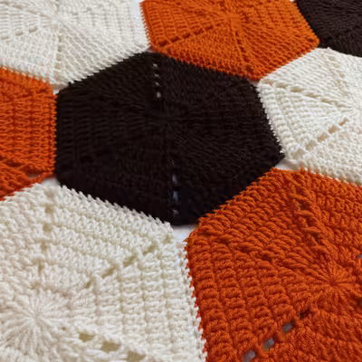  رومیزی بافتنی طرح شش ضلعی بوهو کد 72