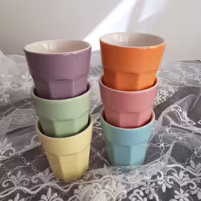 لیوان سرامیکی مدل پاستلو p بسته 6 عددی