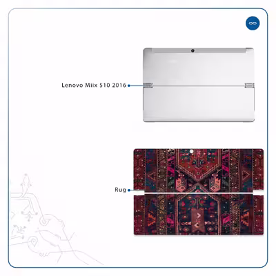برچسب پوششی ماهوت مدل Rug مناسب برای تبلت لنوو Miix 510 2016