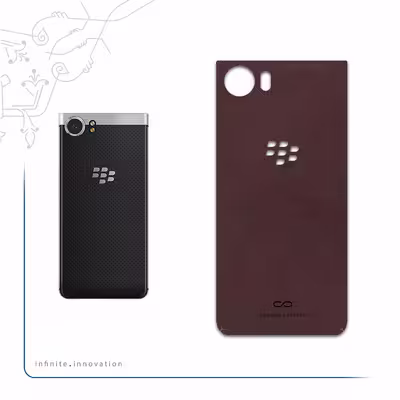 برچسب پوششی ماهوت مدل Matte-Dark-Brown-Leather مناسب برای گوشی موبایل بلک بری KEYONE