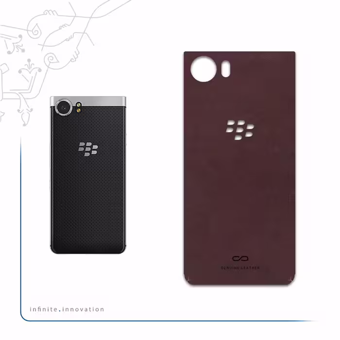 برچسب پوششی ماهوت مدل Matte-Dark-Brown-Leather مناسب برای گوشی موبایل بلک بری KEYONE