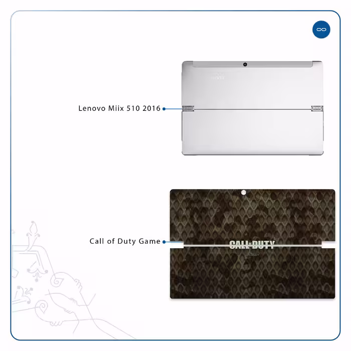 برچسب پوششی ماهوت مدل Call-of-Duty-Game مناسب برای تبلت لنوو Miix 510 2016