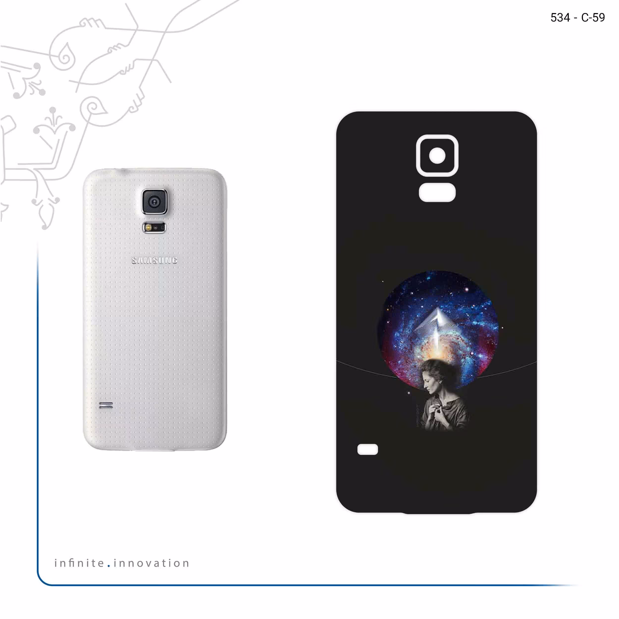 برچسب پوششی ماهوت مدل Collage of surreal Portrait of Women 3 مناسب برای گوشی موبایل سامسونگ Galaxy S5