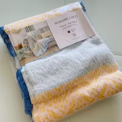 شال تخت مادام کوکو مدل Finnois سایز 150x200 سانتی متر