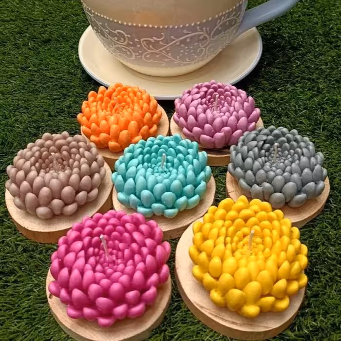 قالب شمع مدل گل داوودی