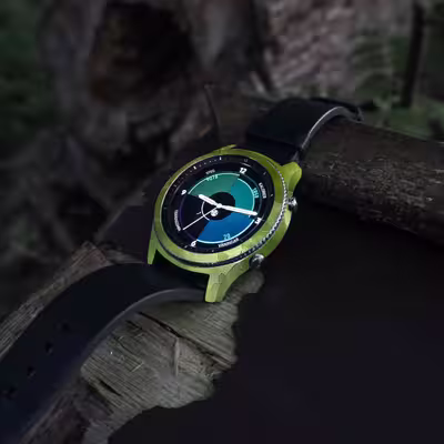 برچسب ماهوت طرح Green-Crystal-Marble مناسب برای ساعت هوشمند سامسونگ Galaxy Gear S3 Classic