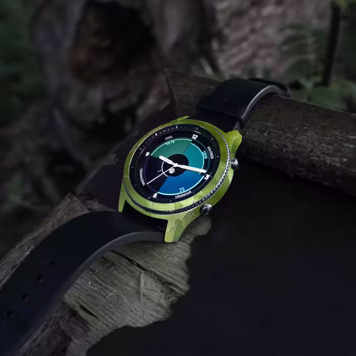 برچسب ماهوت طرح Green-Crystal-Marble مناسب برای ساعت هوشمند سامسونگ Galaxy Gear S3 Classic