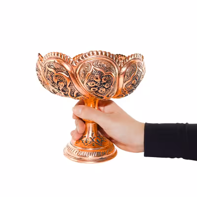 آجیل خوری قلمزنی مدل هشتگرد کد 18p17-1f4