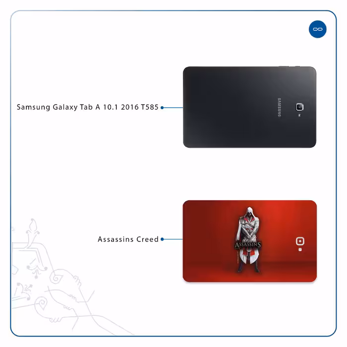 برچسب پوششی ماهوت مدل Assassin-Creed-Game مناسب برای تبلت سامسونگ Galaxy Tab A 10.1 2016 T585