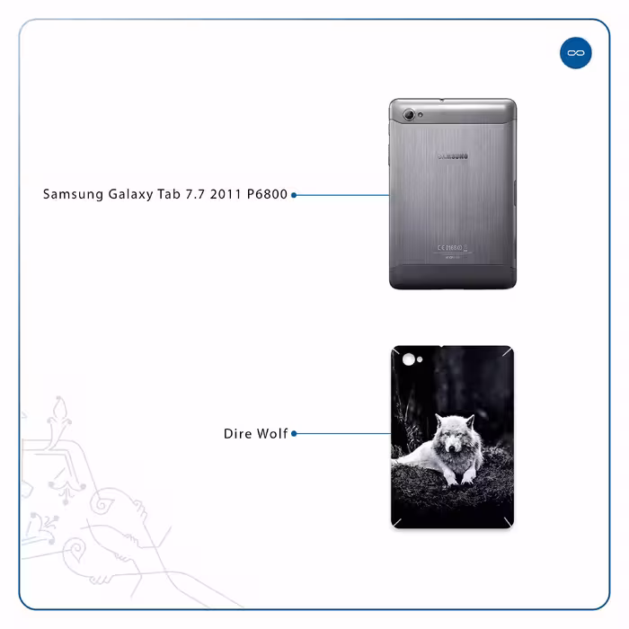 برچسب پوششی ماهوت مدل Dire Wolf مناسب برای تبلت سامسونگ Galaxy Tab 7.7 2011 P6800