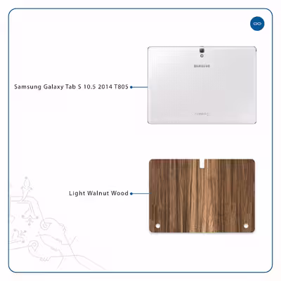 برچسب پوششی ماهوت مدل Light Walnut Wood مناسب برای تبلت سامسونگ Galaxy Tab S 10.5 2014 T805