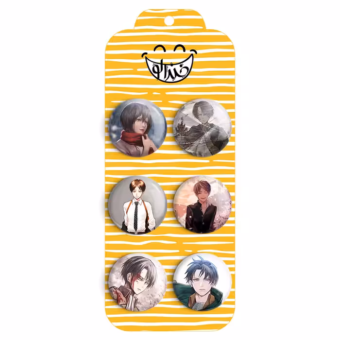 پیکسل خندالو مدل انیمه اتک آن تایتان Attack on Titan کد 1053B مجموعه 6 عددی