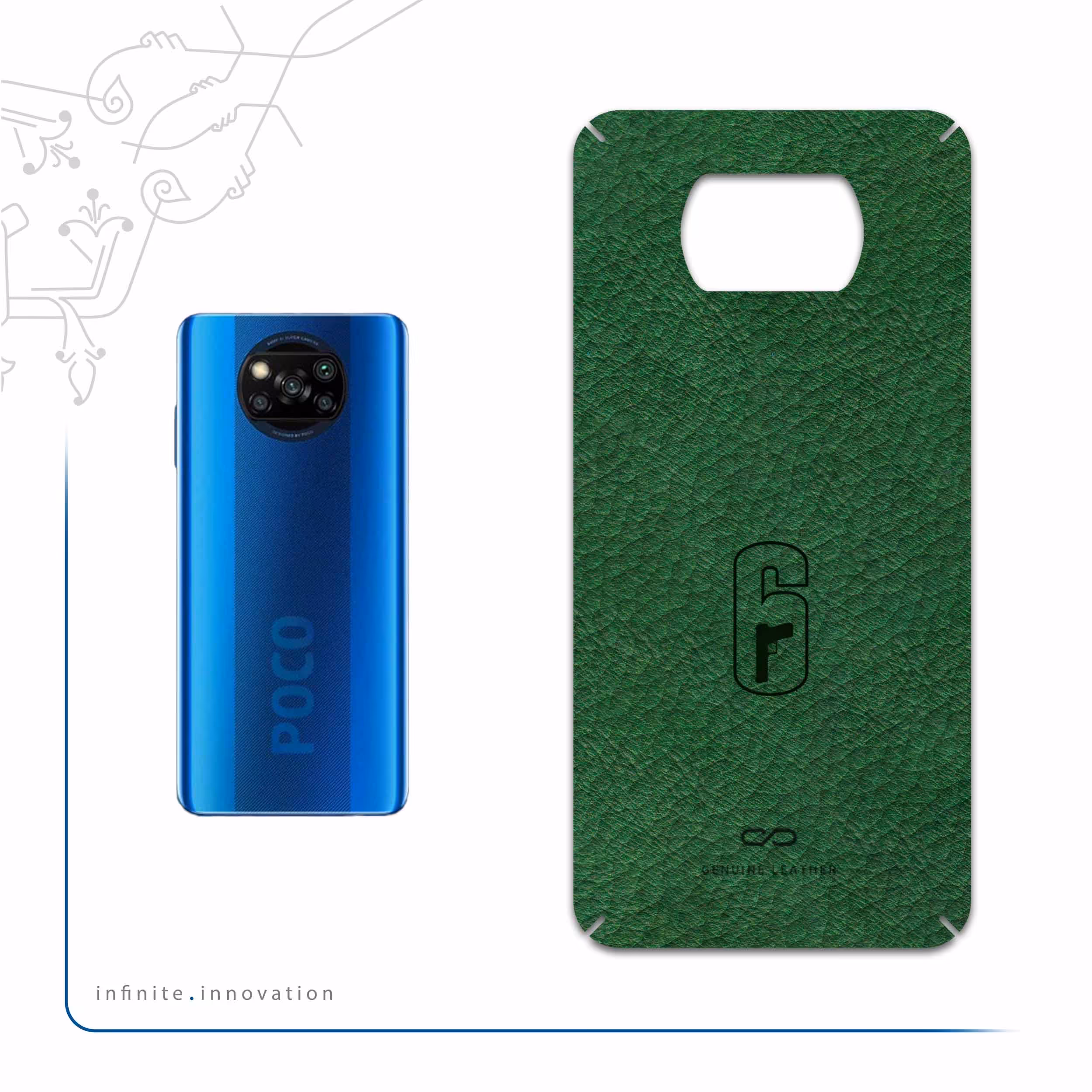 برچسب پوششی ماهوت مدل GL-RNBW_SX مناسب برای گوشی موبایل شیائومی Poco X3 Pro