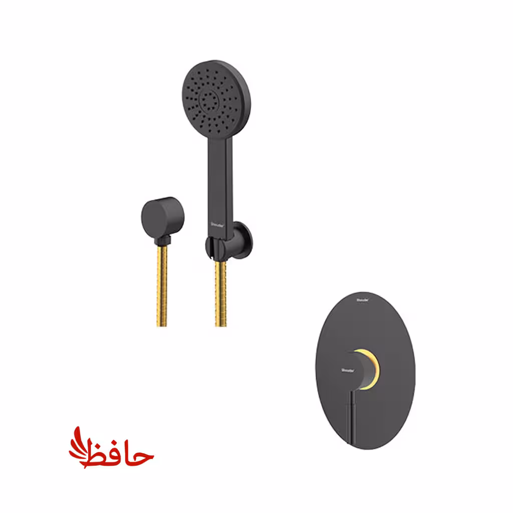 شیر حمام توکار شودر مدل روگن مشکی طلایی تیپ 2 ABS