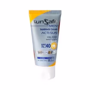 کرم ضد آفتاب فاقد چربی spf40 آقایان سان سیف 50 گرم