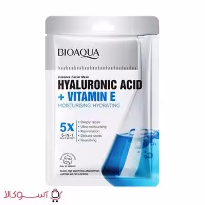 ماسک ورقه‌ای آبرسان بیوآکوا مدل hyaluronic acid حجم 25 میل