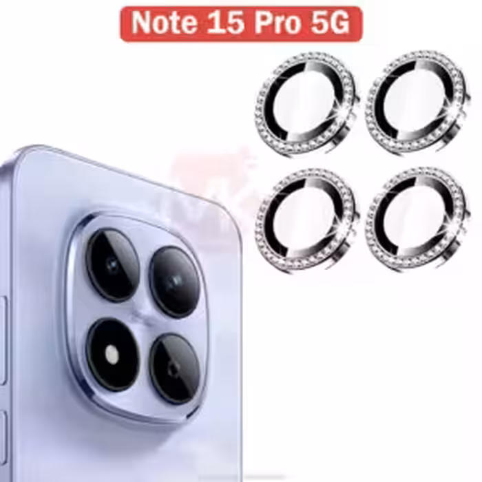 محافظ لنز نگین دار Diamond Camera Ring Lens Glass | Xiaomi Redmi Note 15 Pro 5G