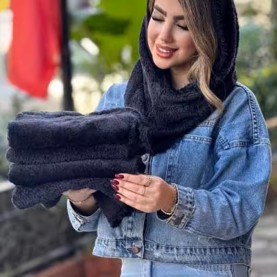 شال تدی رینگی تک رنگ