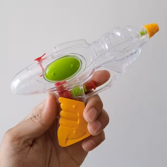 تفنگ آبپاش کوچک تفنگ آبپاش کریستالی تفنگ آبی شفاف اسباب بازی فضای باز 