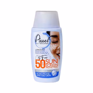 ضدآفتاب پوست چرب بی رنگ spf50 پیکسل