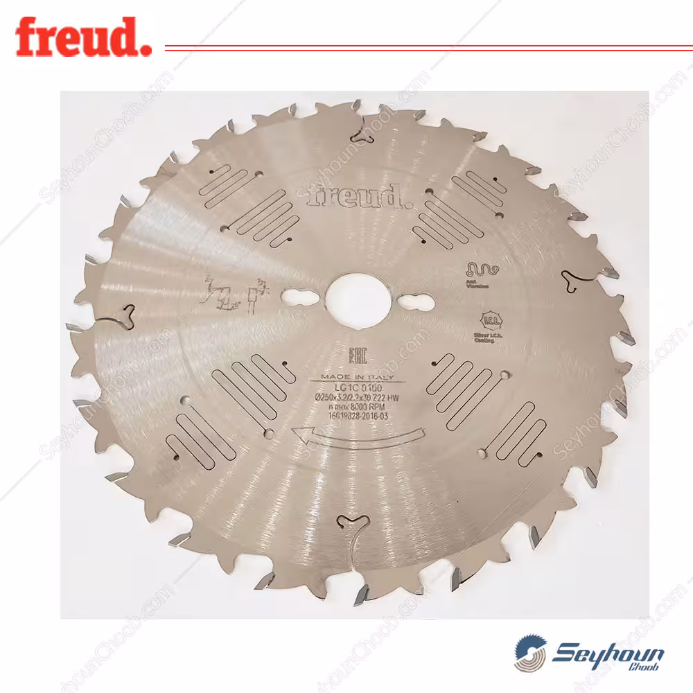 تیغ اره الماسه چوب بر قطر 25 سانتی متر 22 دندانه فرود کد LG1C 0100