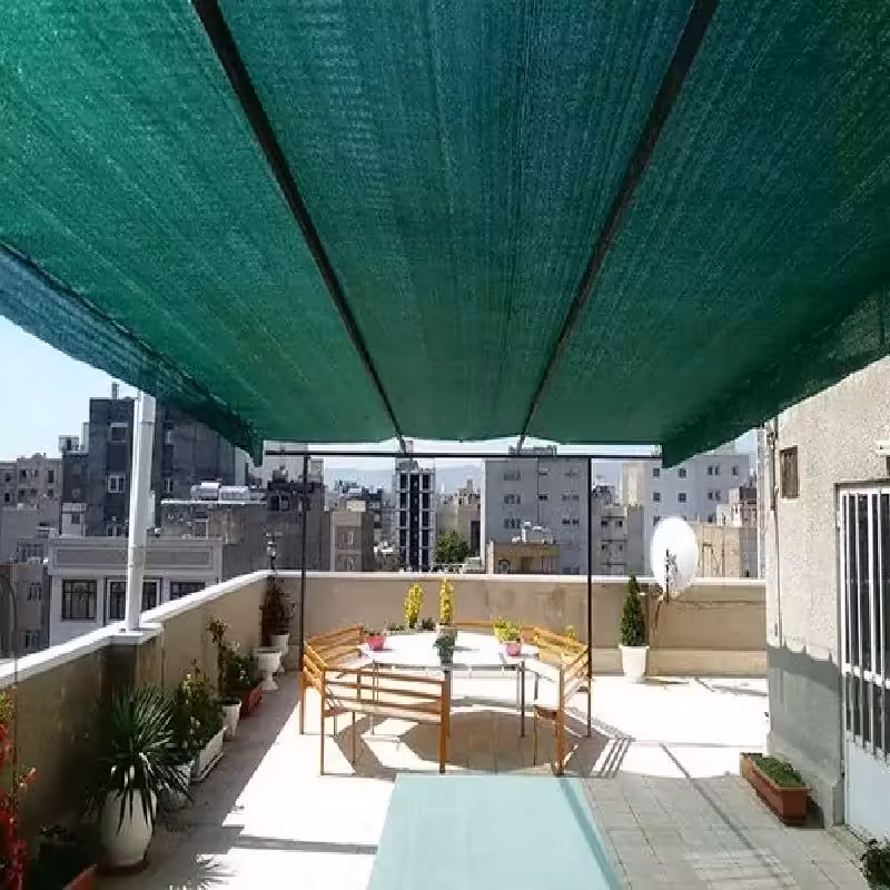 شید سایبان 80درصد 10در3 دور دوزی شده همراه با حلقه نصب