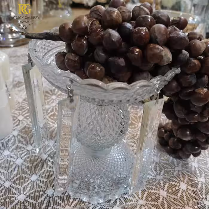 ظرف آنتیک کریستالی پایه‌ بلند باکارات