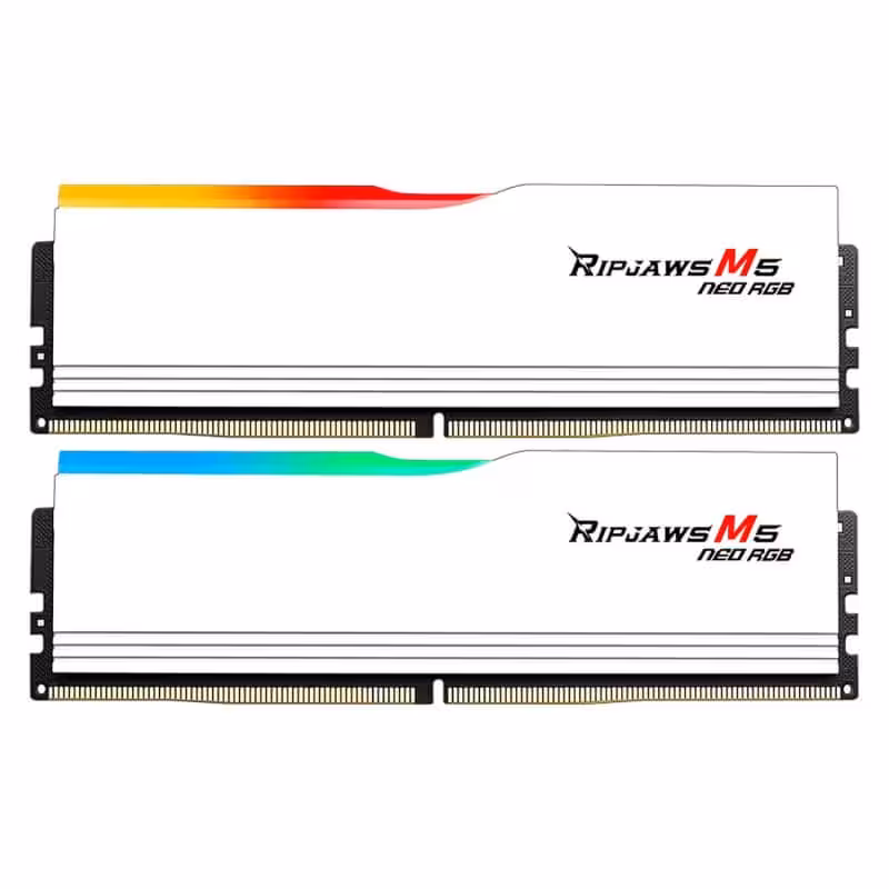 رم جی اسکیل مدل G.SKILL RIPJAWS M5 NEO RGB 32GB 6000MT WHITE C36 Dual - For AMD