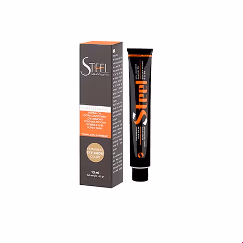 رنگ ابرو شماره 12.6 رنگ صدفی استیل 15 میلی‌ لیتری