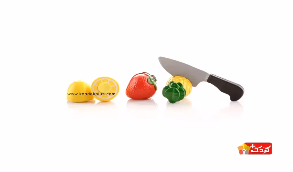 اسباب بازی برش میوه ها به همراه چاقو و تخته برش (دو مدل)