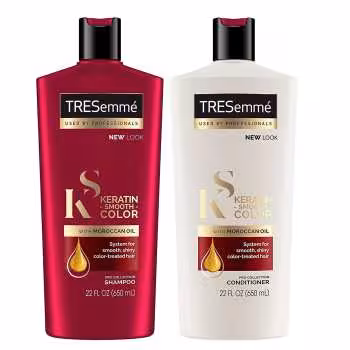 شامپو و نرم کننده مو ترزمی مدل Keratin Smooth Color حجم 650 میلی لیتر مجموعه دو عددی