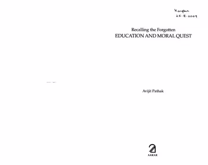 خرید و دانلود نسخه کامل کتاب Recalling the forgotten: Education and Moral Quest