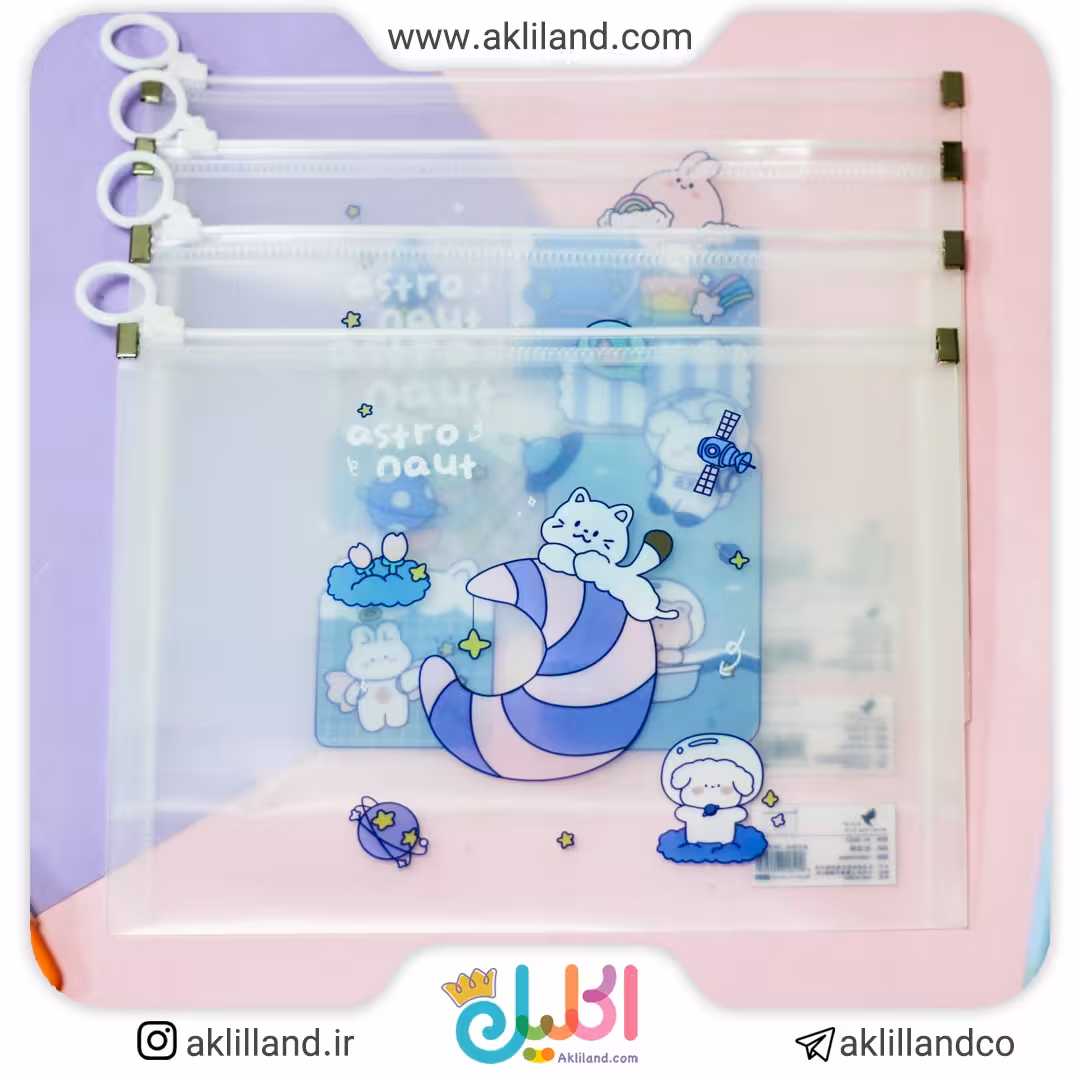 کاور A5 زیپ دار حیوانات فضانورد