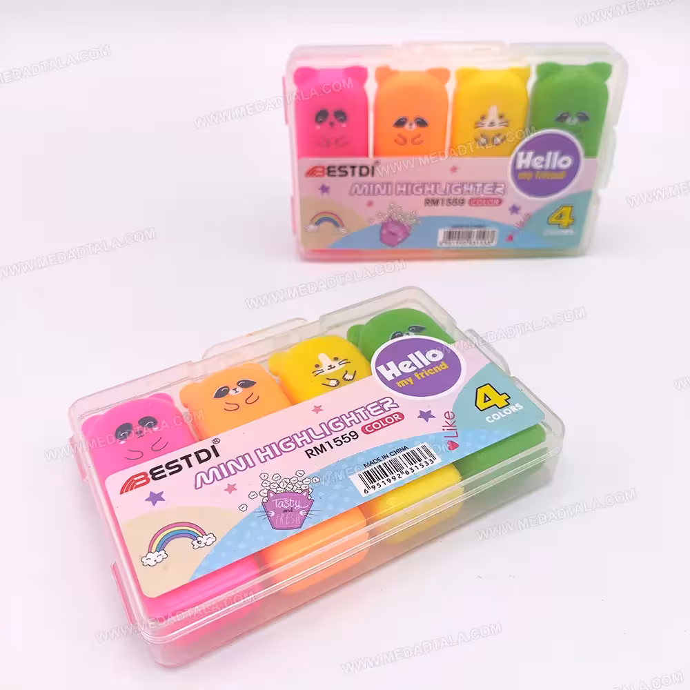 هایلایتر فانتزی حیوانات 4 عددی BESTDI